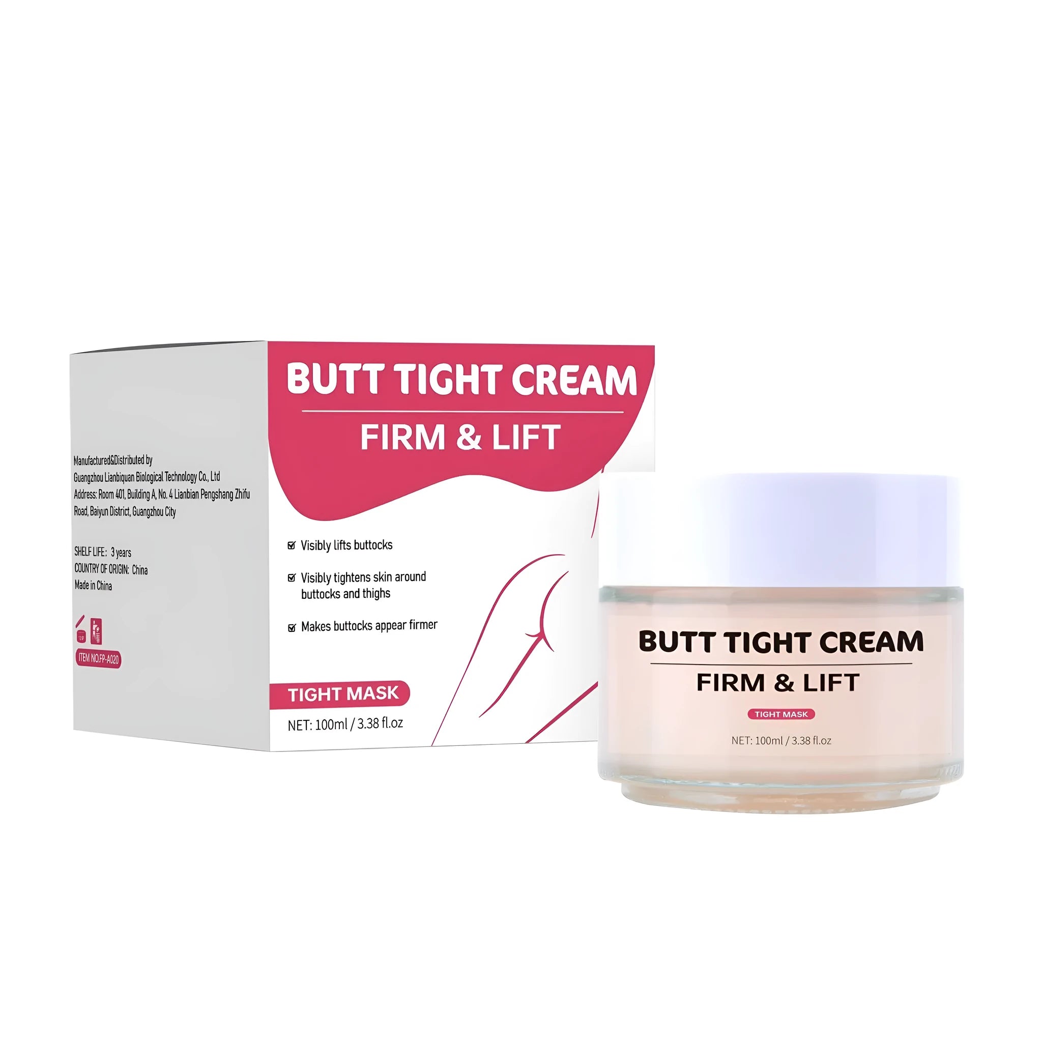 100ml hip tightening cream with nourishing and firming properties in FP-A020 specification packaging
