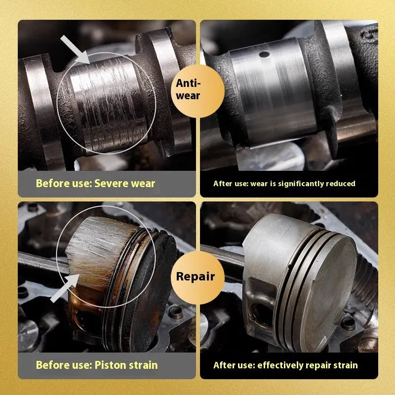 White-capped 60ml engine oil anti-wear additive bottle for petrol and diesel engines