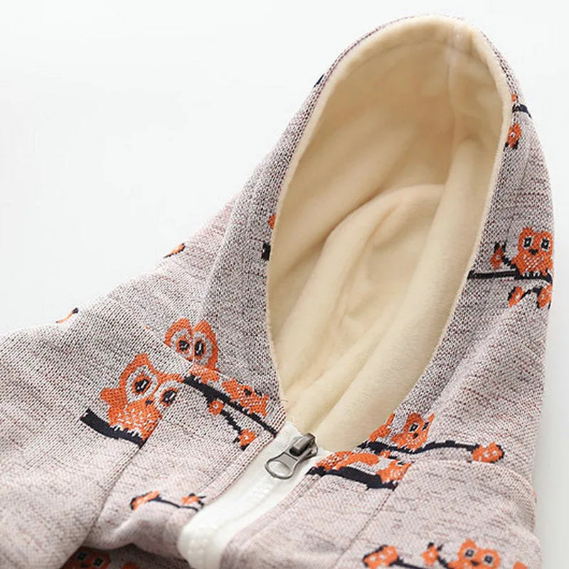 Blue dog pattern zipper sweater coat for pets, cotton material