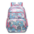 Children's blue school backpack with air cushion shoulder straps and Oxford cloth exterior