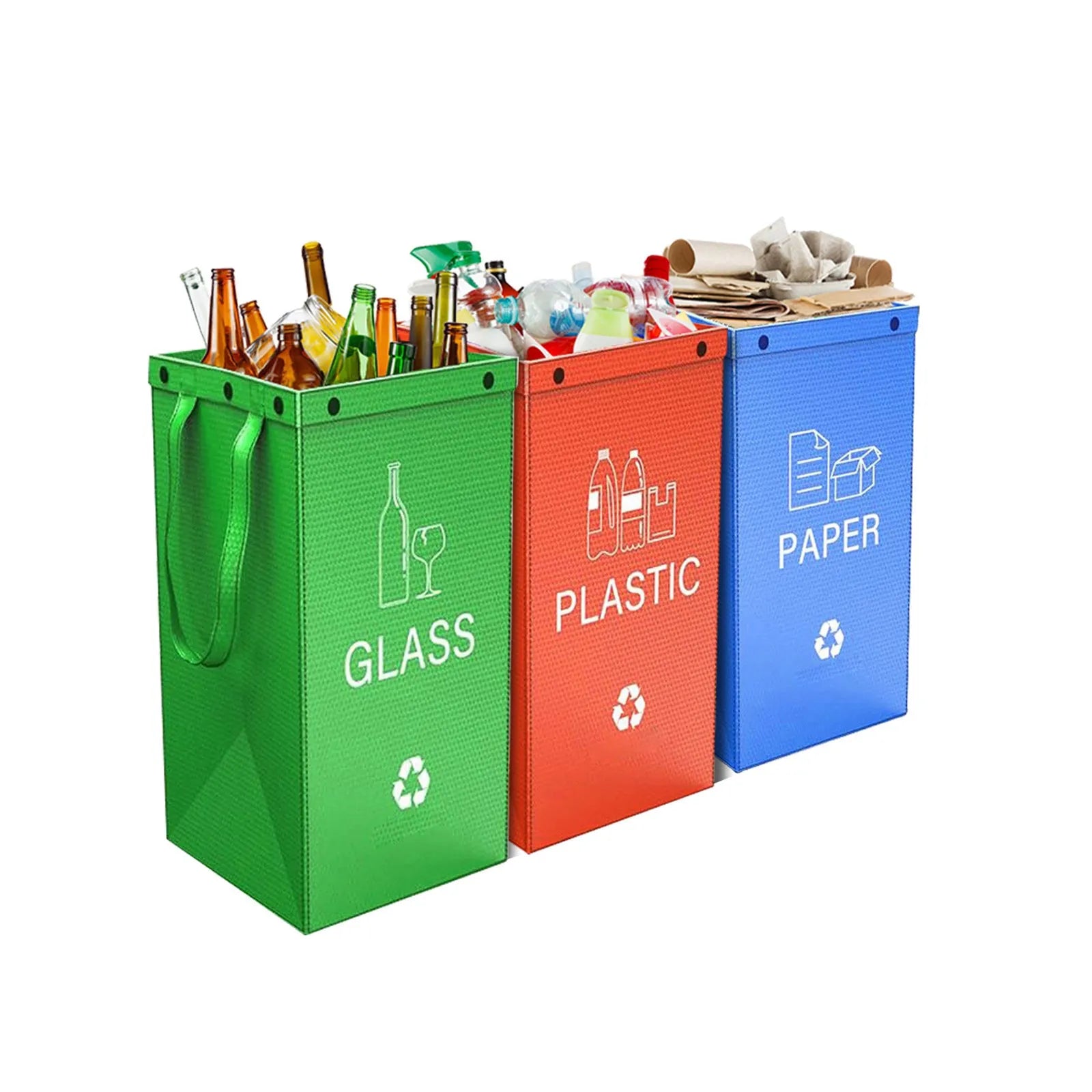 40-litre rectangular waterproof PP plastic clean bag for garbage classification in assorted colours