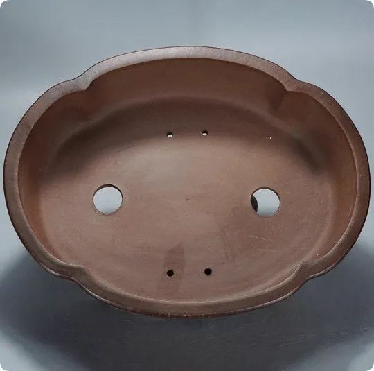 Classical purple clay ceramic flower pot measuring 50x39x16cm for plant display
