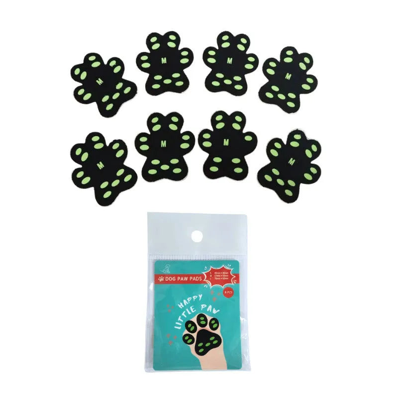 Breathable invisible claw pad silicone cloth footsticker for dog walking protection 8 pack S M code