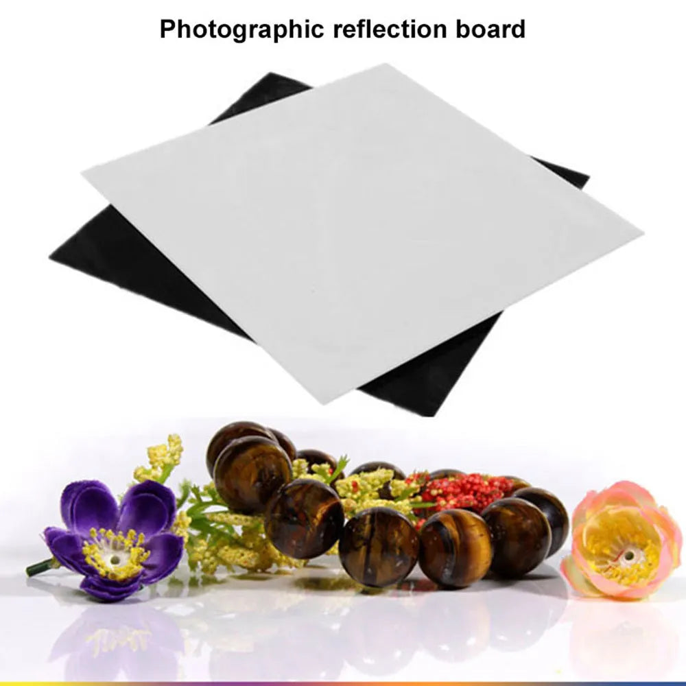Acrylic reflection board for product photography, white side shown, 30x30cm size
