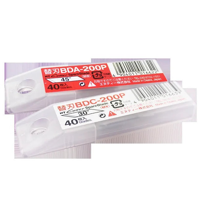 NT Cutter Spare Blades 30° BDC 200P 40 Pack and 45° BDA 200P 40 Pack for C-1500P D-300P D-400 D-400P D-401P eD-400 D-400G D-400GP D-500P SW-600GP DS-800P D-1000 D-1000P D-1000G D-1000GP Compass Cutter Pen-Type Cutters Rotary Cutters Craft Hobby Industrial