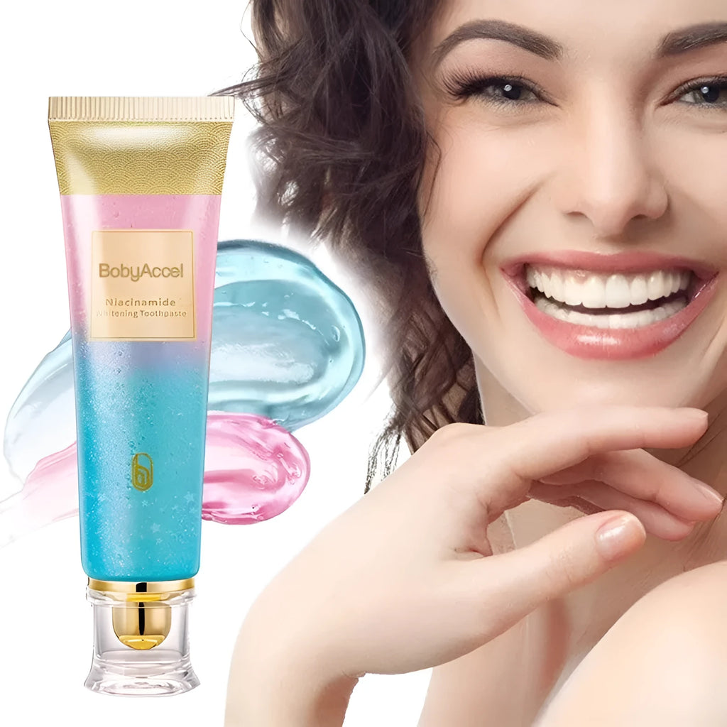 Nicotinamide whitening toothpaste tube with 100g content for adult men and women