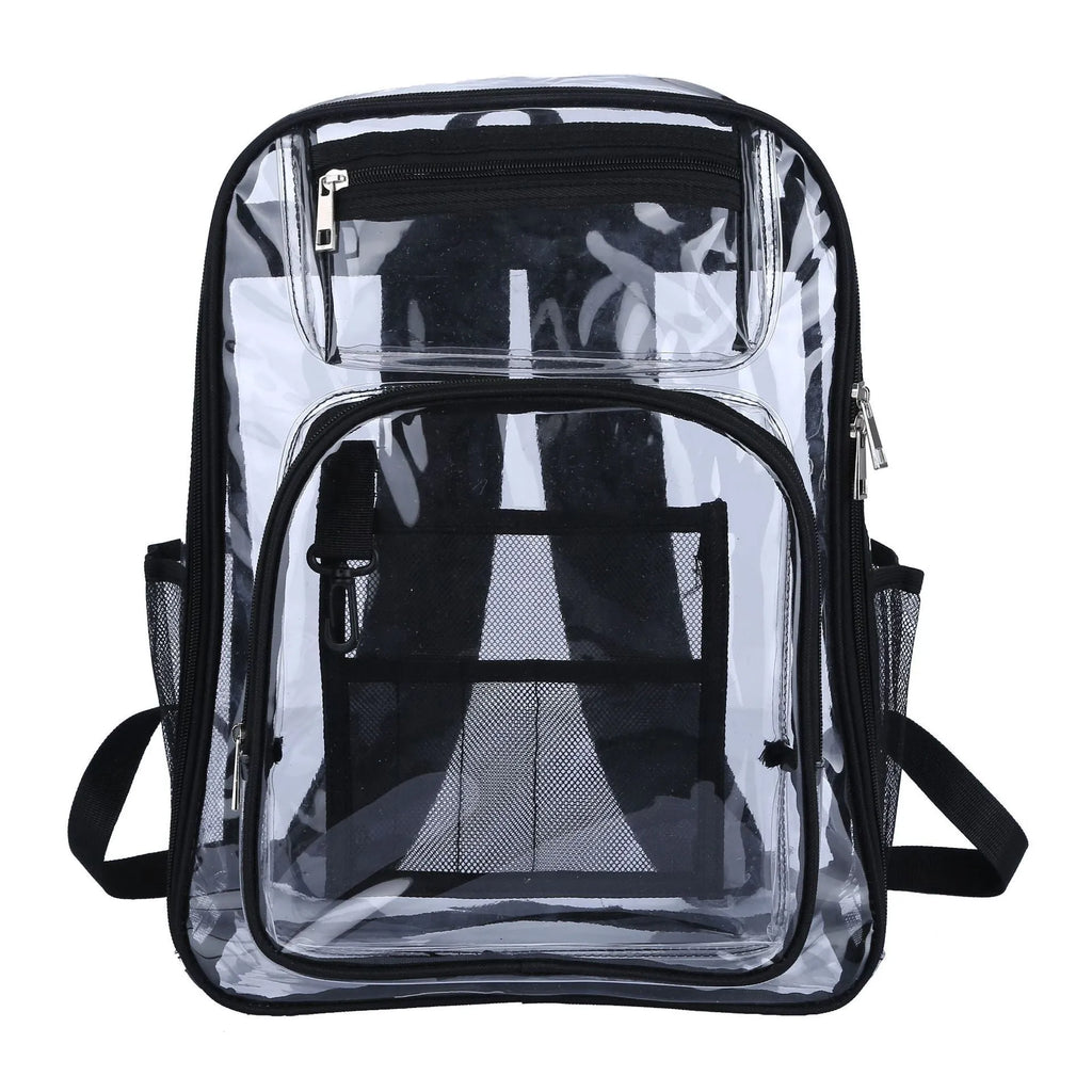 PVC transparent waterproof backpack in unisex size 30x16x44cm with thin inner bag