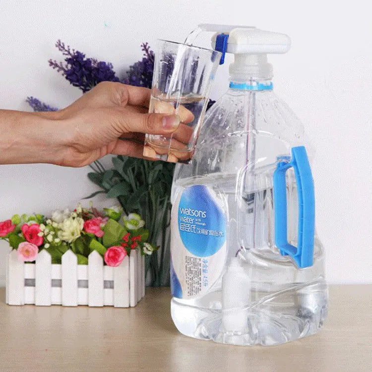 Electric pumping water device with PP silicone straws in blue and white handle options