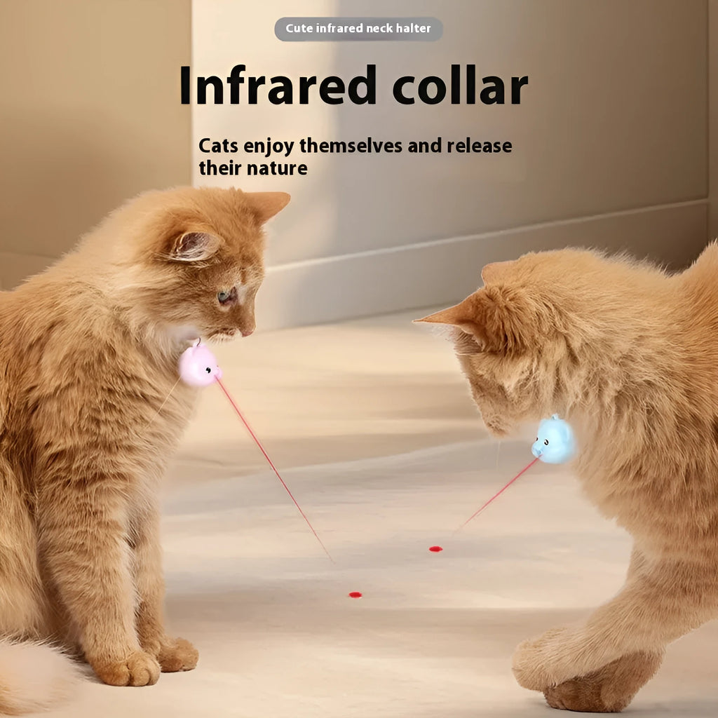 Rechargeable remote control cat infrared halter collar with adjustable collar in blue colour option