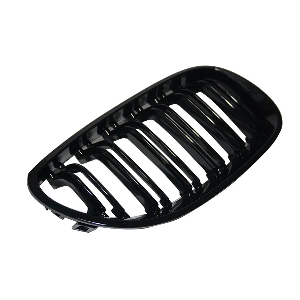 Two-piece carbon fibre finish ABS grille set for BMW 5-Series E60 E66 front bumper 2004-2009