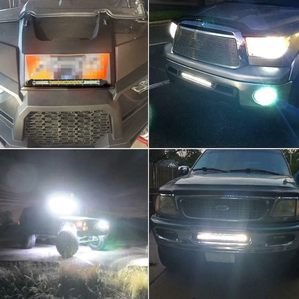LED Ultra-thin Roof Front Bumper Single Row Long Strip Light 12 22 32 Inch White