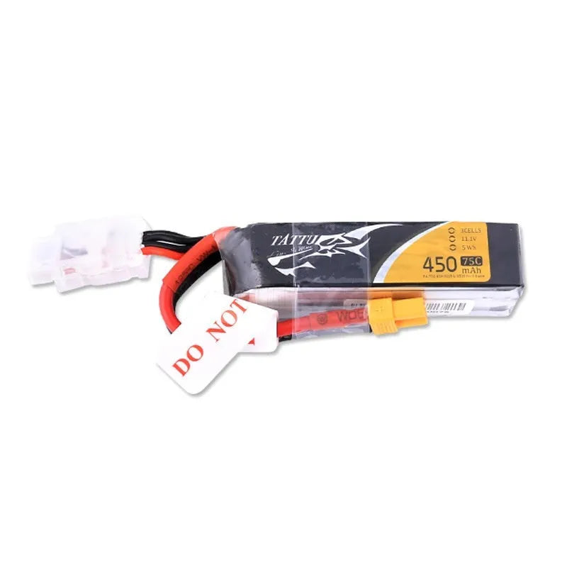 Tattu soft bag FPV drone battery 450mAh 75C with XT30 connector