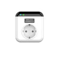 White thermostatic smart socket with remote and voice control, EU standard, 16A overload protection, ABS casing