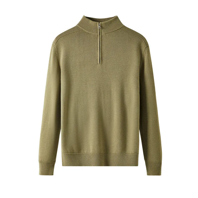 Men's casual sweater thickened wool base shirt slim fit pullover long sleeve in six colours for teenagers