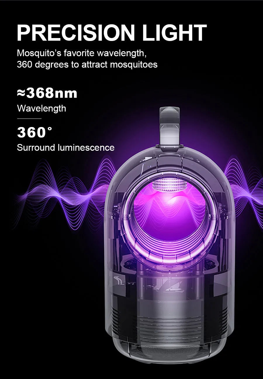 White photocatalyst mosquito killer lamp with silicone handle, USB powered, 368nm UV light