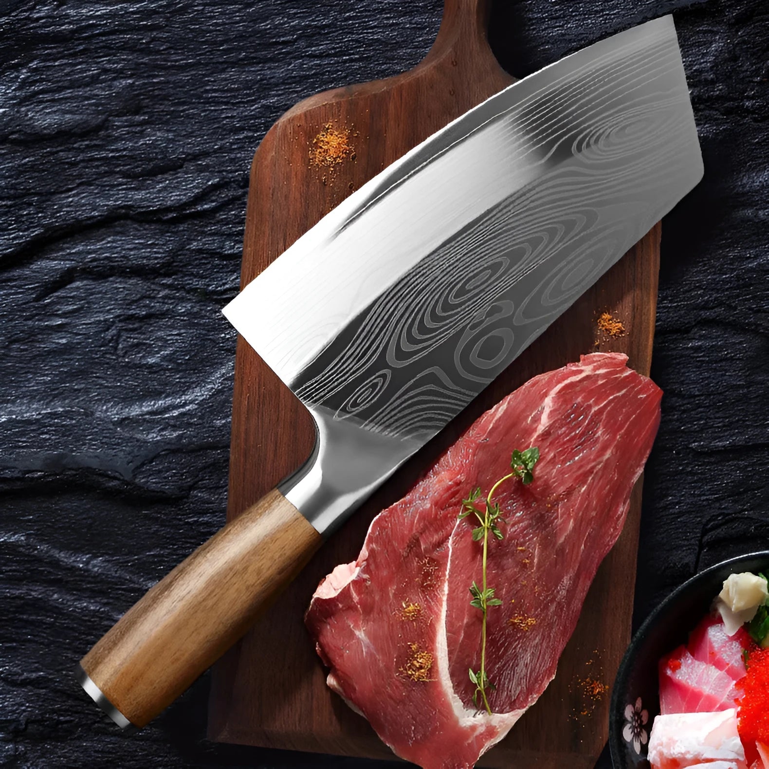Stainless steel kitchen knife 320mm with 40Cr13 forged blade photo colour