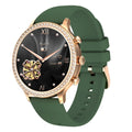 Women's smart silicone watch with Bluetooth call, aluminum alloy case, 41-43mm diameter, gold shell finish