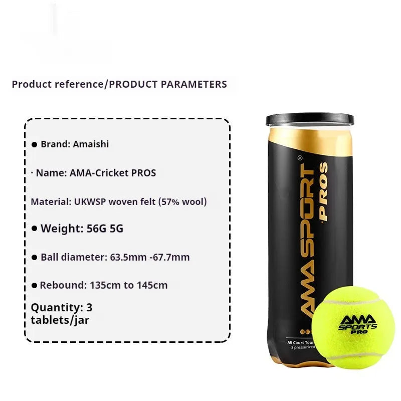 Three high elasticity cage plate training tennis balls in black, green, and yellow for durable sports practice