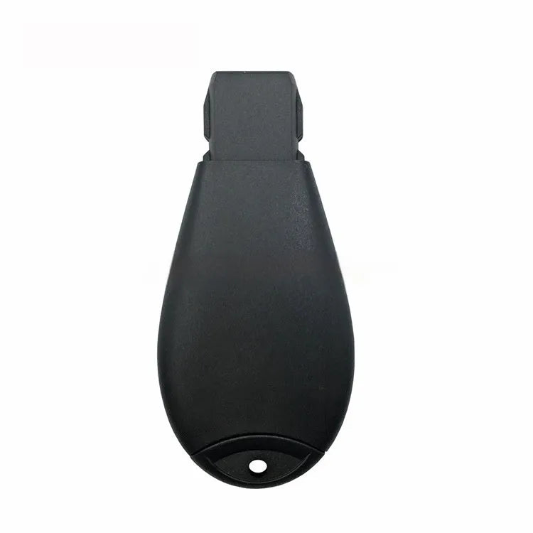 Dodge car smart card key replacement shell in ABS brass, showing dimensions 85mm x 42mm x 15mm.