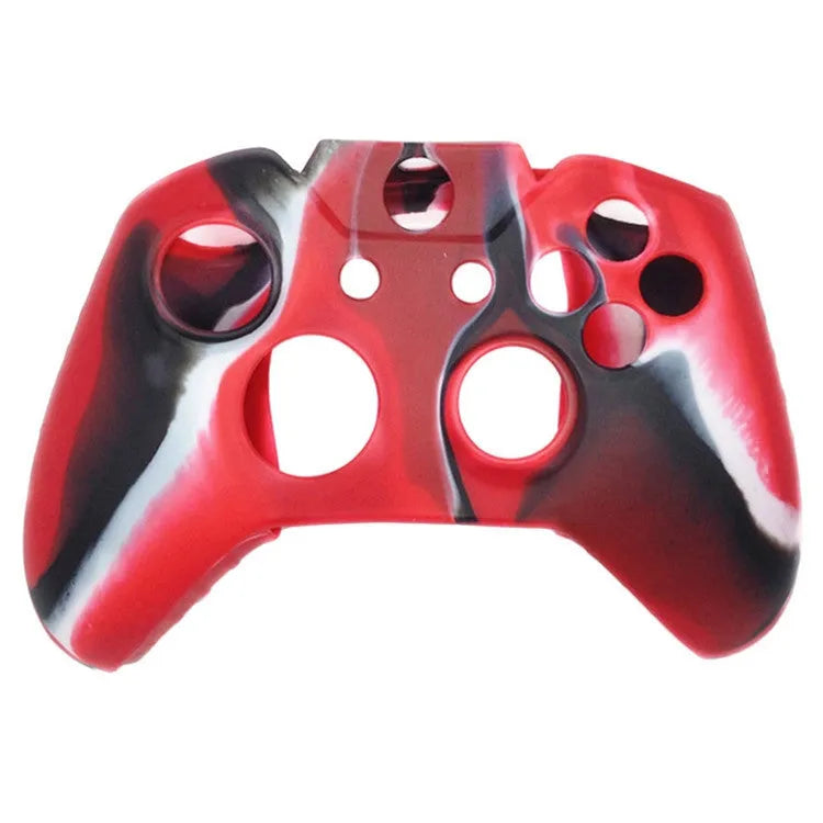 XBOX ONE silicone controller case in black showing snug fit and button access