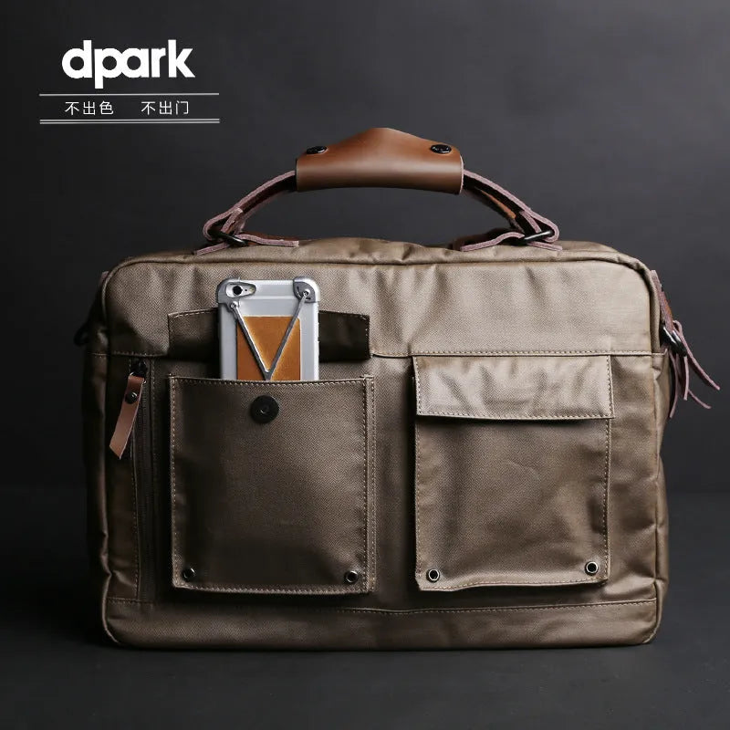 Dpark 14/15 inch Lenovo laptop bag with single shoulder sling in black, brown, and khaki colour options