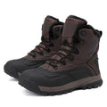 Men's black fleece-lined high-top lace-up boots with tall crown and TPR rib sole