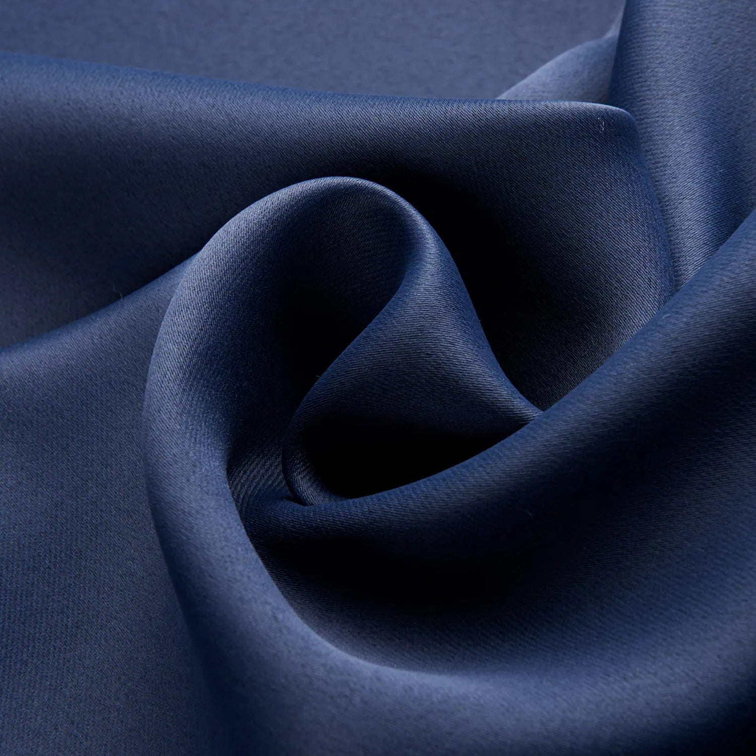 Dark blue blackout fabric printed curtains with perforated hanging, navy blue, shading cloth, modern simple style, 140x160cm