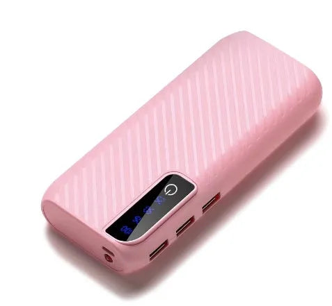 20000mAh portable power bank showing dual USB ports and compact design