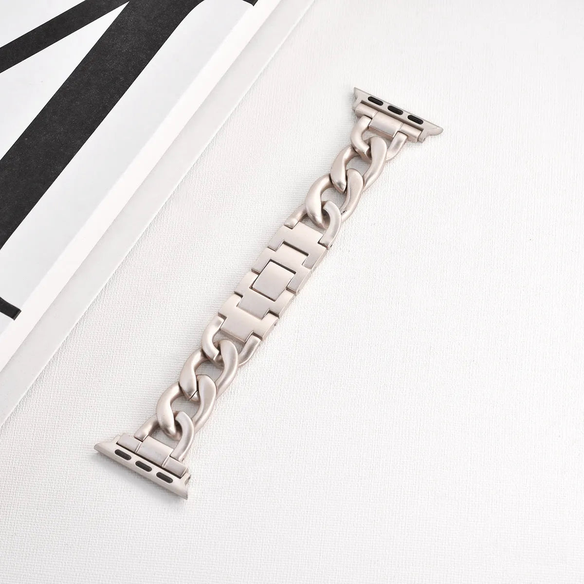 Denim chain metal replacement strap for Apple Watch in multiple colour options