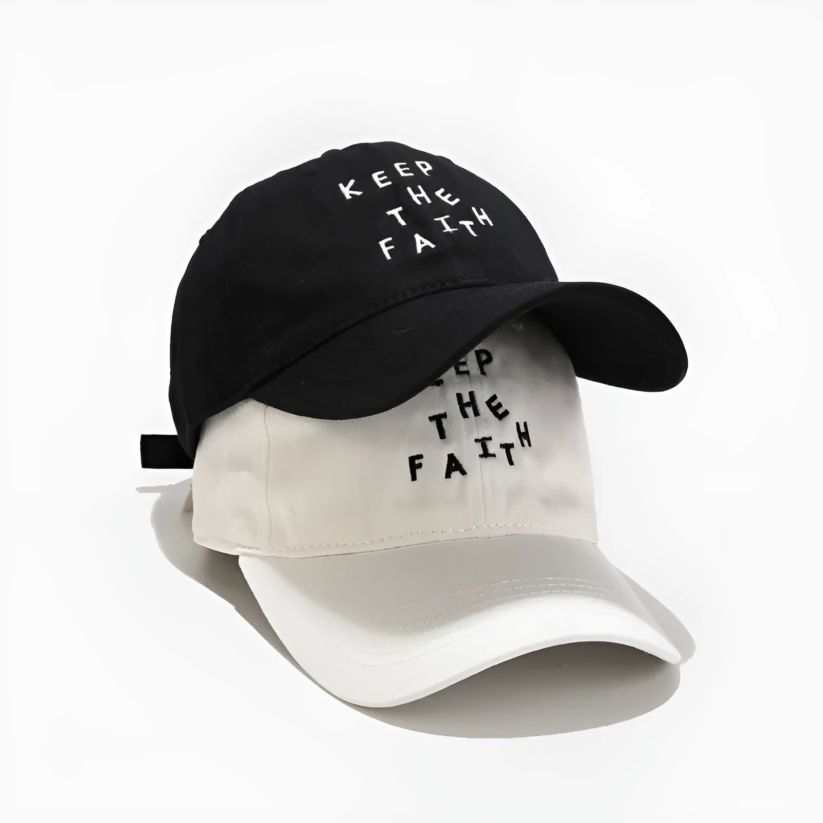 Men's cotton baseball cap with small embroidered letter in beige, adjustable back strap, dome crown style
