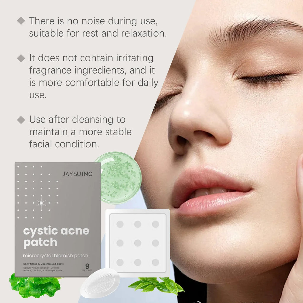 Acne repair micro needle patch pack of 9 with tea tree oil and Centella asiatica for spot treatment