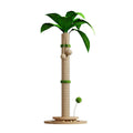 Vertical cat climbing frame with hemp rope scratching posts on a density plate base