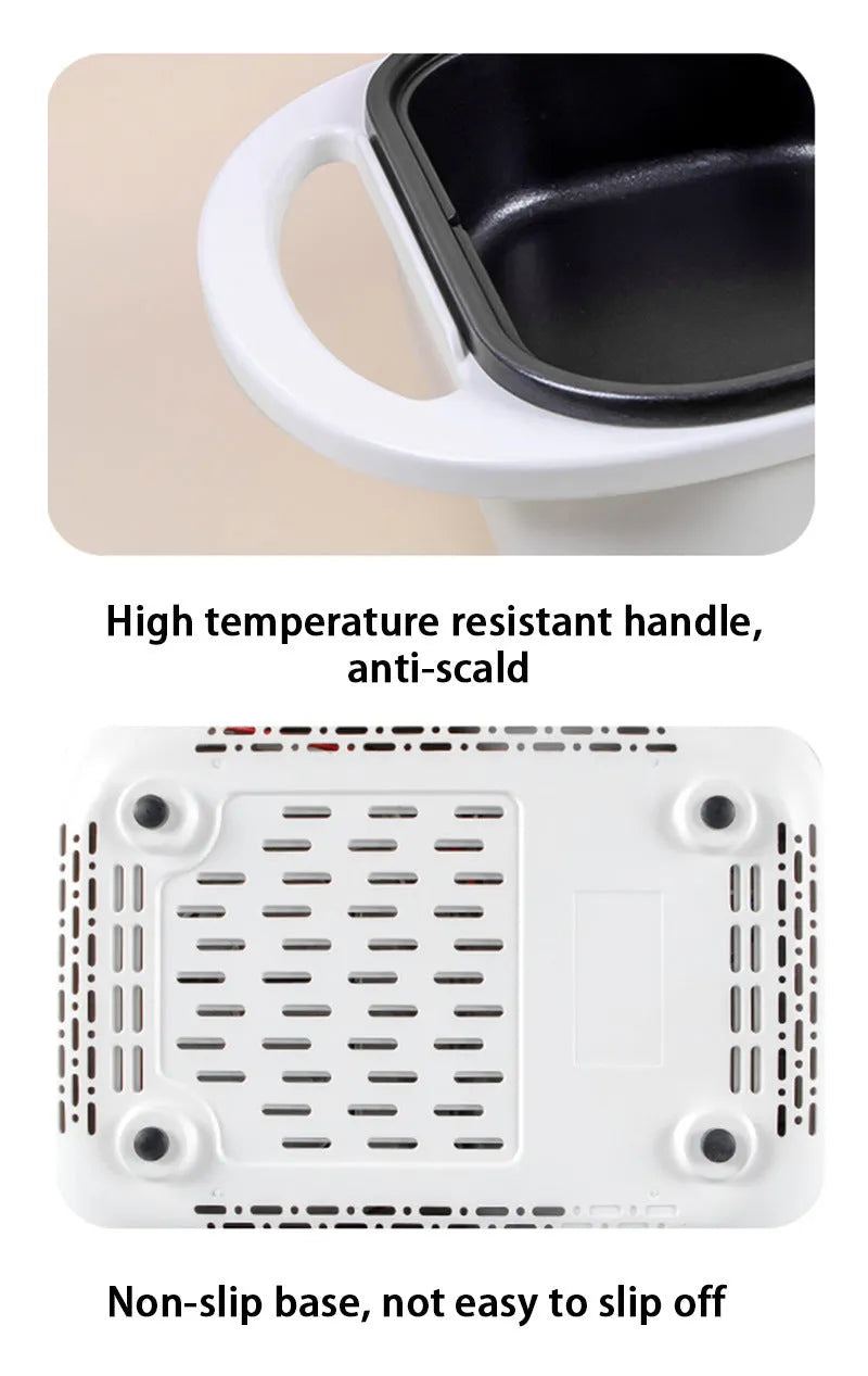 White household electric caldron frying oven with mechanical controls for 2-3 person meals