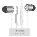Fanbiya S1 metal wired in-ear earphones with microphone, black finish, ear hook design, 3.5mm plug