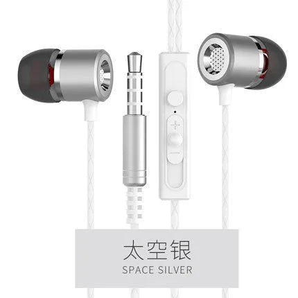 Fanbiya S1 metal wired in-ear earphones with microphone, black finish, ear hook design, 3.5mm plug