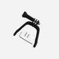 3D printed hard plastic expansion bracket with sponge lining for FPV drone panoramic camera mounting