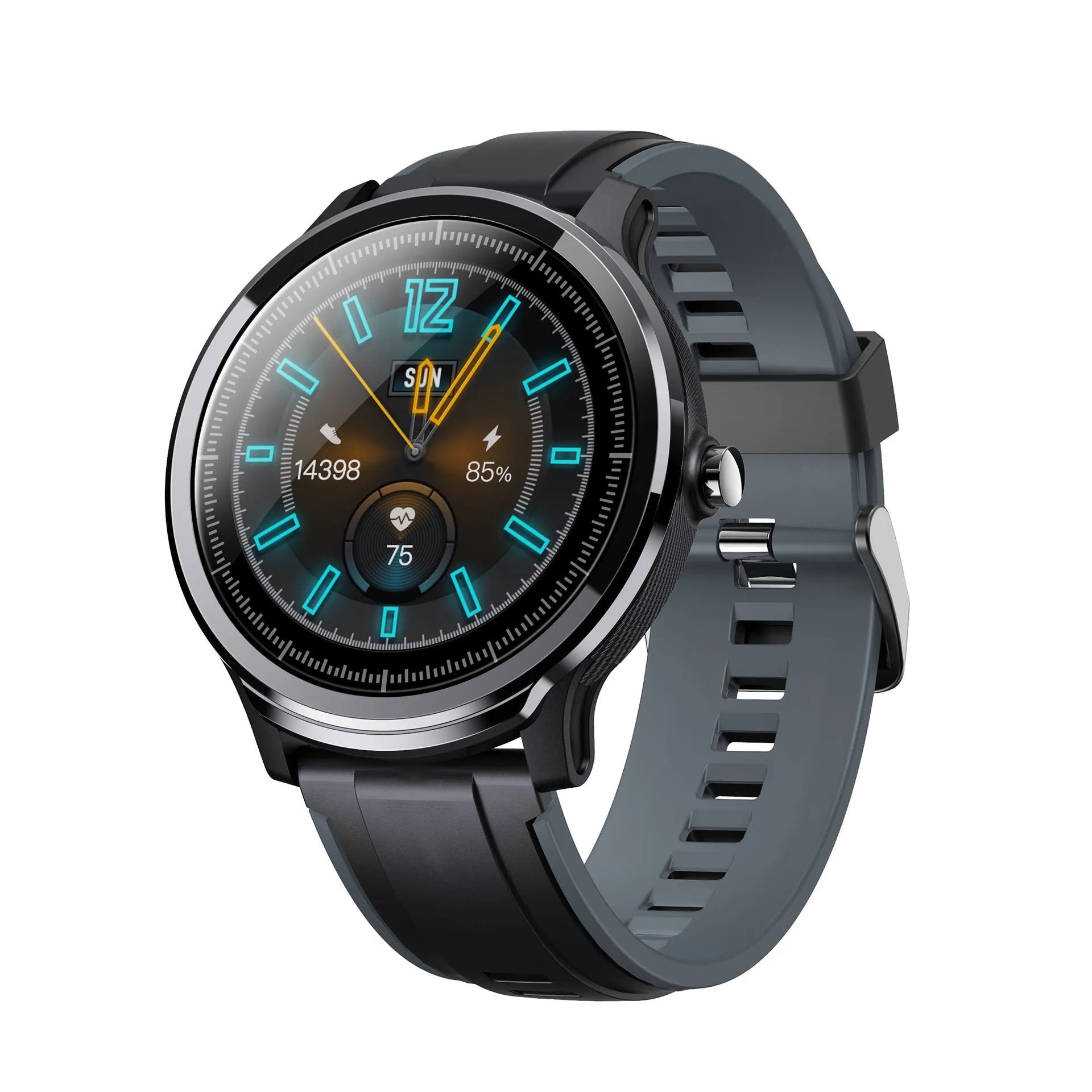 Kospet PROBE 1.3 inch touch screen smart watch with silicone band in green
