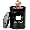 Round iron sheet storage can in black or white with moisture-proof design and 301-500ml capacity for household use