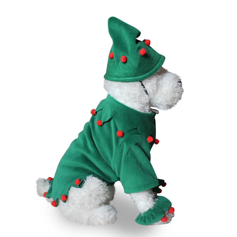 Pet holiday costume outfit for cats and dogs made from polyester cotton fabric, various colours and sizes
