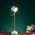 Creative glass LED desk lamp with dimmable touch switch on a wooden desk