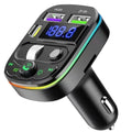 On board Bluetooth receiver with ABS shell, USB output, and voltage display for car audio