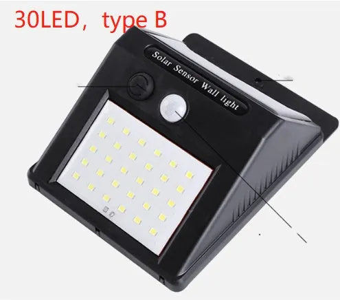 Solar outdoor garden lamp with LED sensor light 100LED motion detection for pathway patio