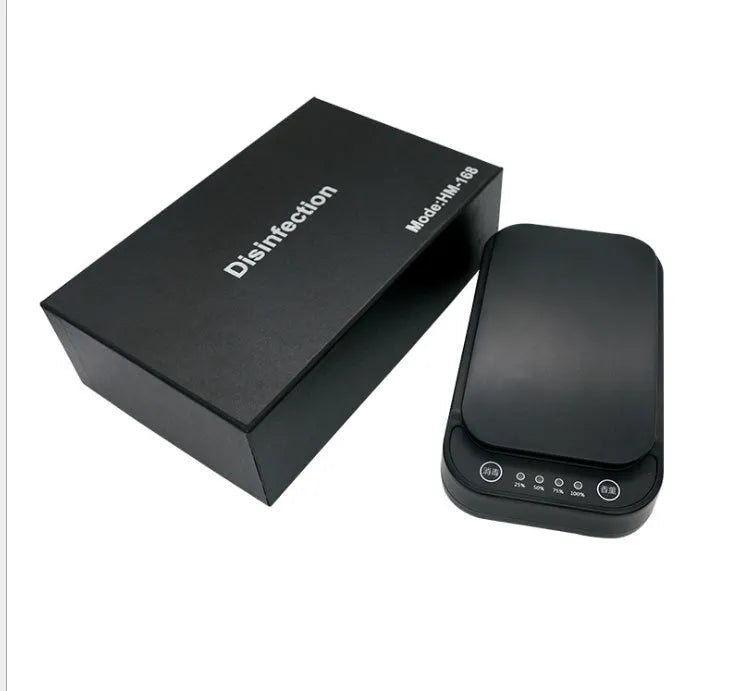 Blue and white UV disinfection box for 6.6-inch mobile phones with 253.7nm wavelength light
