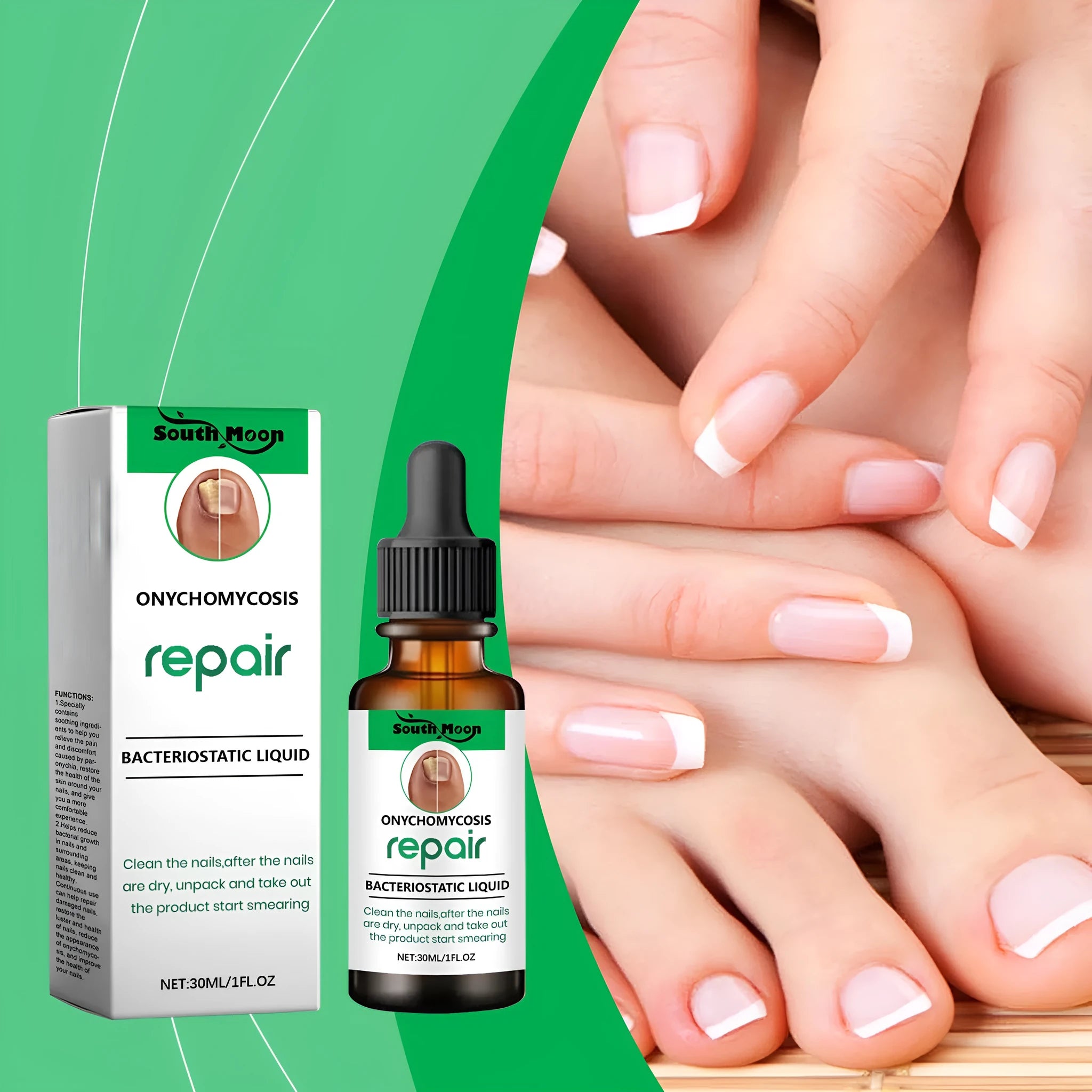 30ml bottle of clear nail nursing solution for daily cuticle and nail care