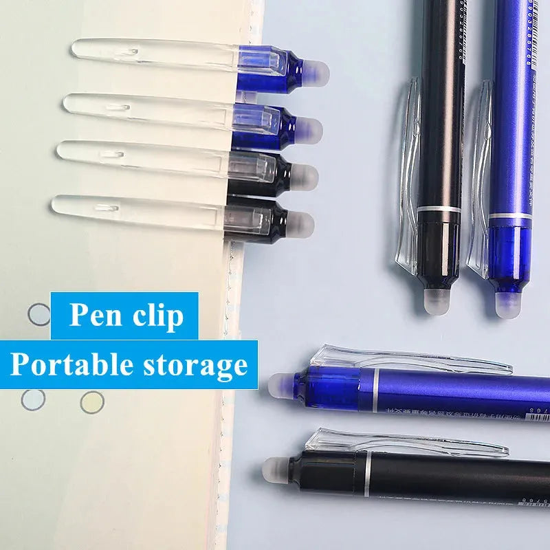 Hot erasable push gel pen with 0.5mm tip for elementary school students