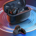 Wireless in-ear Bluetooth headset with F13 titanium membrane speaker, Type-C charging case, available in black, green, red, white