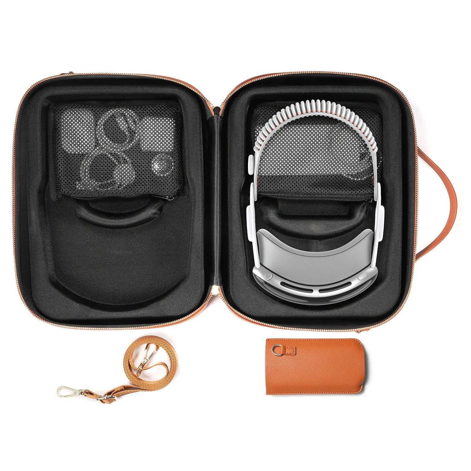 Black superfiber MR storage box for Apple Vision Pro headset measuring 32.5x24.5x11.5cm