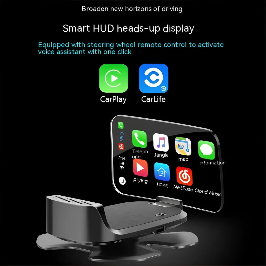 New HUD head-up display car speed digital projector black ABS OBD power