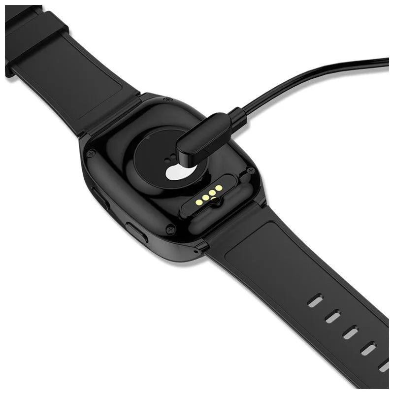 Fashion GPS location tracker phone watch with 1.54-inch touch screen and black band