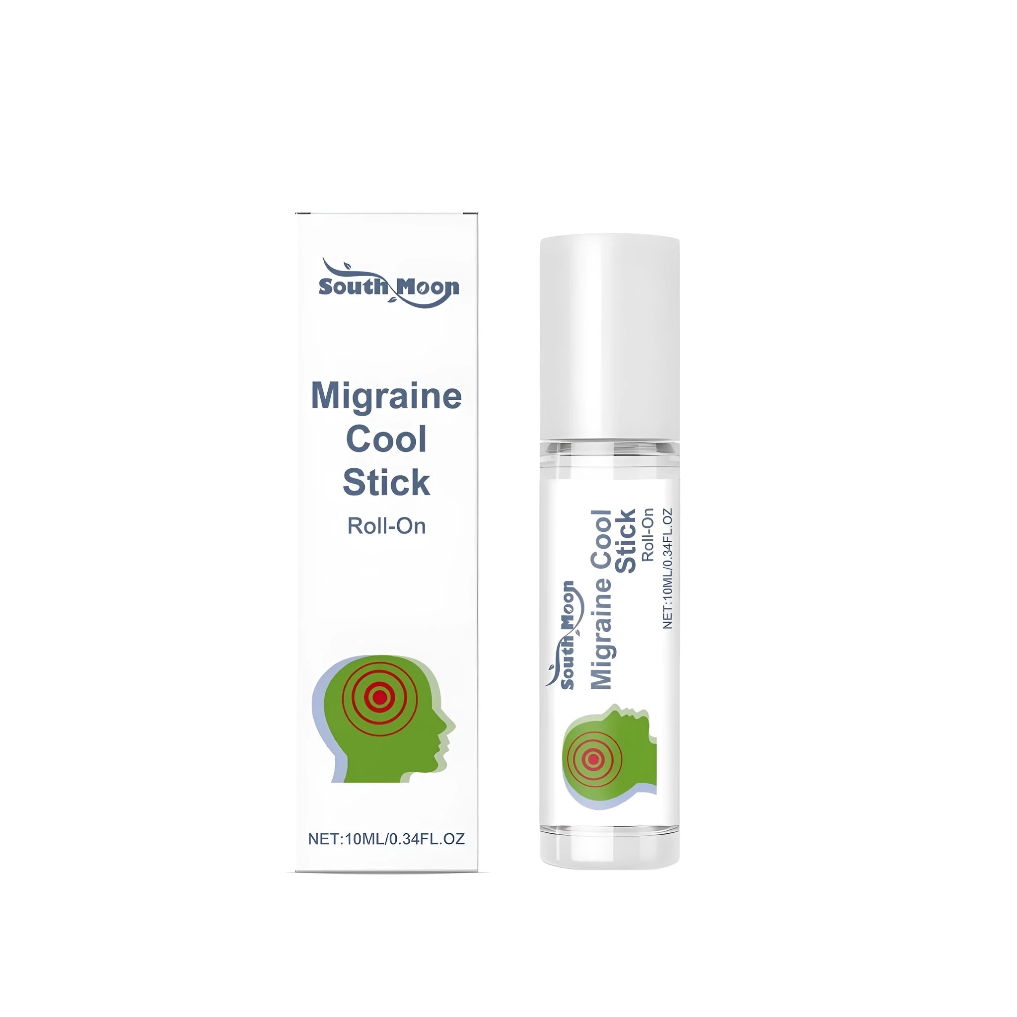 Soothing Ball Rod stick with rollerball applicator holding 10ml mint leaf balm, portable size